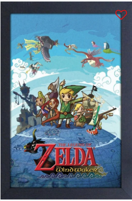 Cadre / Framed - Zelda Wind Waker (Cartoon)